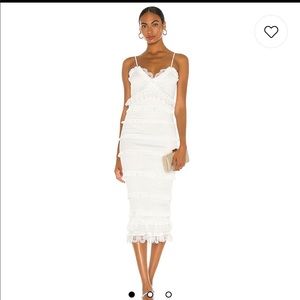 V. Chapman Narcisse tight midi dress in white